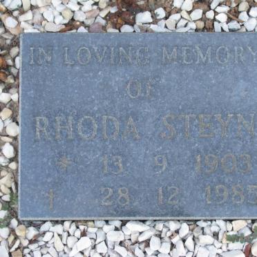 STEYN Rhoda 1903-1985