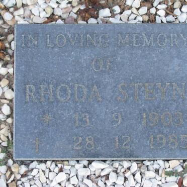 STEYN Rhoda 1903-1985