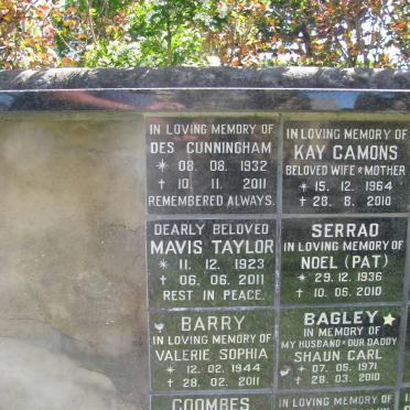 BAGLEY :: BARRY :: CAMONS :: COOMBES :: CUNNINGHAM :: MANN :: SERRAD :: TAYLOR