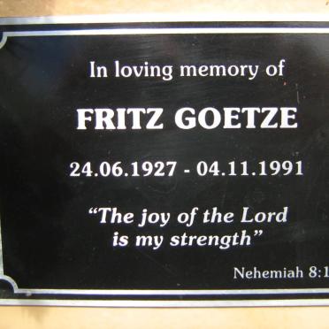 GOETZE Fritz 1927-1991