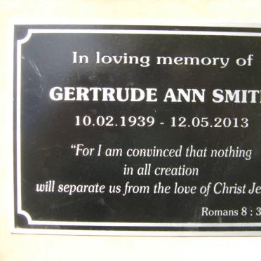 SMITH Gertrude Ann 1939-2013