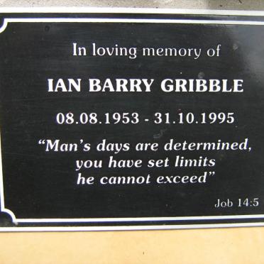 GRIBBLE Ian Barry 1953-1995