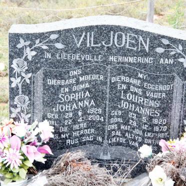 VILJOEN Lourens Johannes 1920-1970 &amp; Sophia Johanna 1929-2004