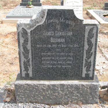 BOSMAN James Christian 1862-1941 &amp; Henrietta RUDMAN 1873-1954