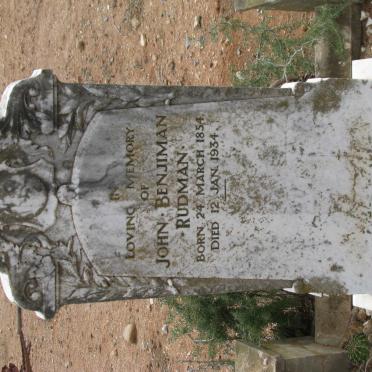 RUDMAN John Benjiman 1854-1934