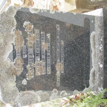 RUDMAN Isabella nee MYBURGH 1832-1915?