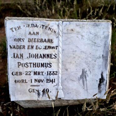 POSTHUMUS Jan Johannes 1882-1941