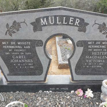 MULLER Carel Johannes 1907-1991 &amp; Hester Magdalena Victoria 1918-1994