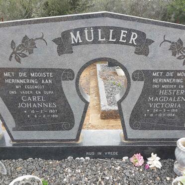 MULLER Carel Johannes 1907-1991 &amp; Hester Magdalena Victoria 1918-1994
