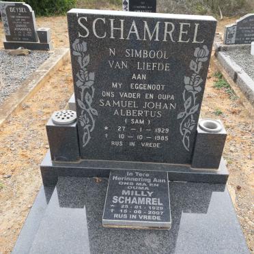 SCHAMREL Samuel Johan Albertus 1929-1985 &amp; Milly 1929-2007