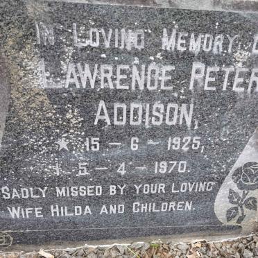 ADDISON Lawrence Peter 1925-1970