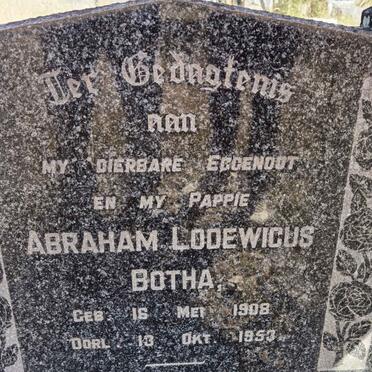 BOTHA Abraham Lodewicus 1908-1953