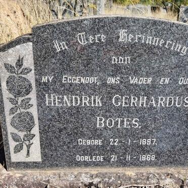 BOTES Hendrik Gerhardus 1897-1968