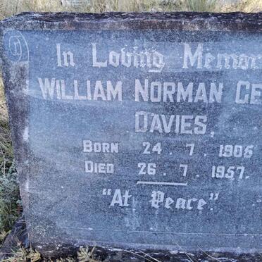 DAVIES William Norman George 1905-1957