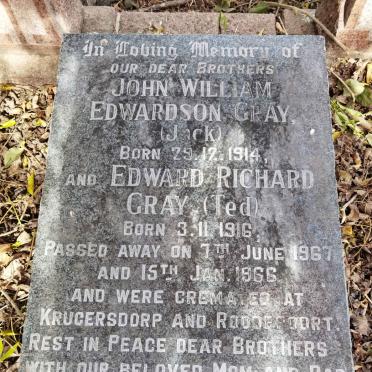 GRAY John William Edwardson 1914-1967 :: GRAY Edward Richard 1916-1966
