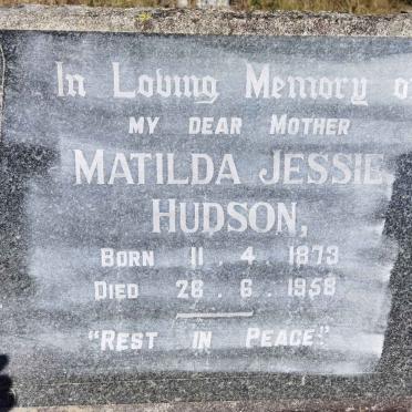 HUDSON Matilda Jessie 1873-1958
