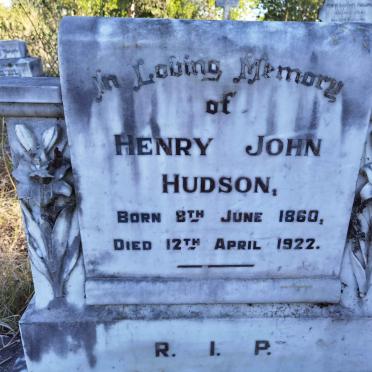 HUDSON Henry John 1860-1922