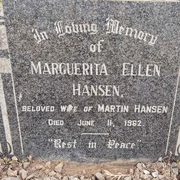 HANSEN Marguerita Ellen -1962