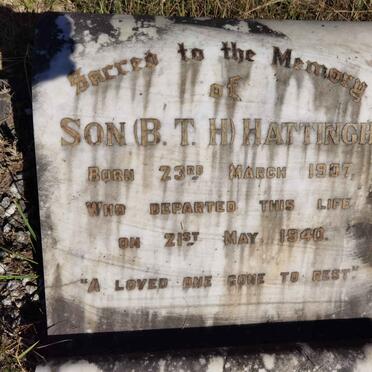 HATTINGH B.T.H. 1907-1940