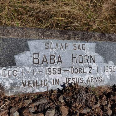 HORN Baba 1959-1959