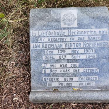 KOEKEMOER Jan Aderiaan Venter 1907-1946