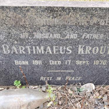 KROUTZ Bartimaeus 1911-1970