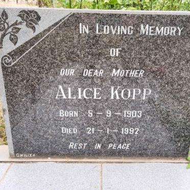 KOPP Alice 1903-1992