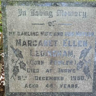 LEDINGHAM Margaret Ellen nee FOWLER -1950