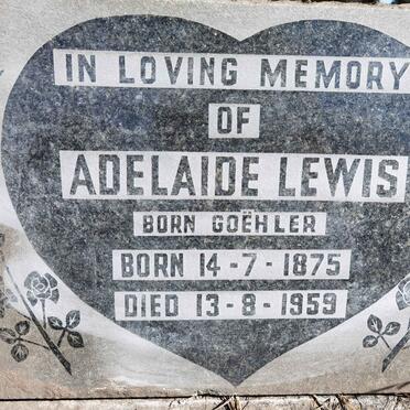 LEWIS Adelaide nee GOEHLER 1875-1959
