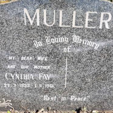 MULLER Cynthia Fay 1933-1961