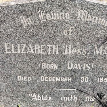 MARSH Elizabeth nee DAVIS -1959