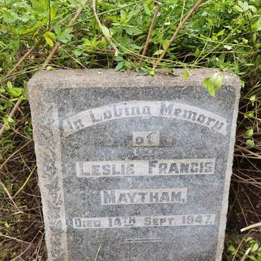 MAYTHAM Leslie Francis -1947