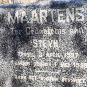 MAARTENS Steyn 1937-1958