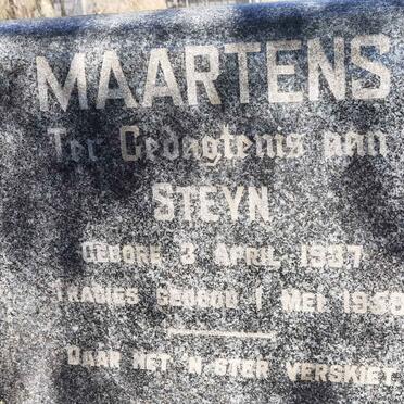 MAARTENS Steyn 1937-1958