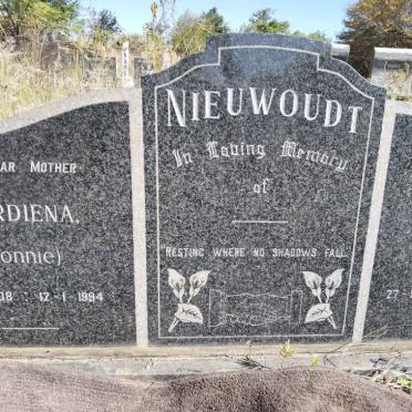 NIEUWOUDT Tielman 1900-1969 &amp; Bardiena 1908-1994