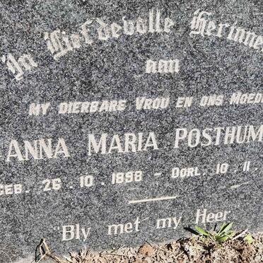 POSTHUMUS Anna Maria 1898-1962