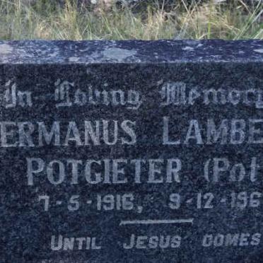 POTGIETER Hermanus Lambertus 1916-1967
