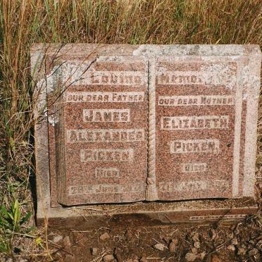 PICKEN James Alexander 1860-1921 &amp; Elizabeth 1986-1938