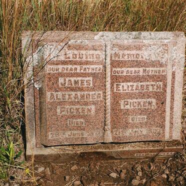 PICKEN James Alexander 1860-1921 &amp; Elizabeth 1986-1938