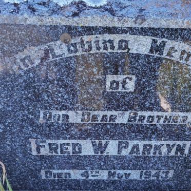 PARKYN Fred W. -1943