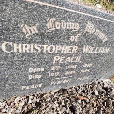 PEACH Christopher William 18?0-1954