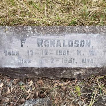 RONALDSON F. 1881-1951
