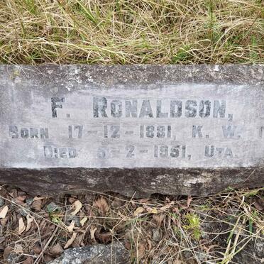 RONALDSON F. 1881-1951