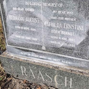 RAASCH Hermann August 1886-1968 &amp; Mathilda Ernstine BERNDT 1887-1953