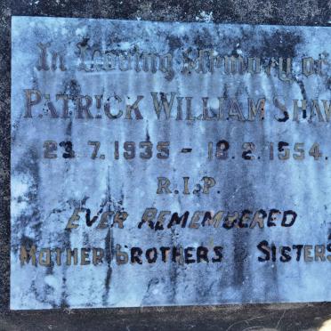 SHAW Patrick William 1935-1954