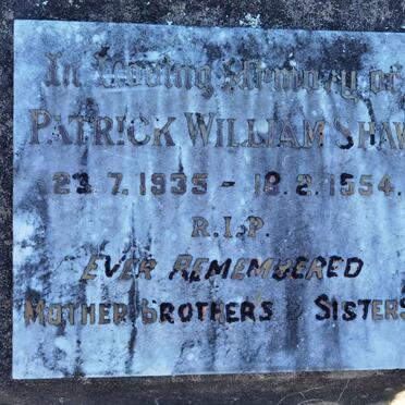 SHAW Patrick William 1935-1954