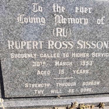 SISSONS Rupert Ross -1953