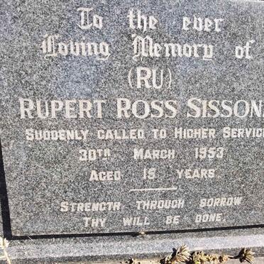 SISSONS Rupert Ross -1953