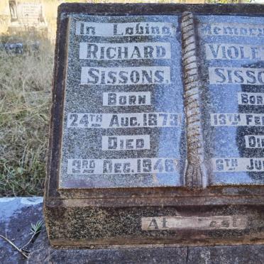 SISSONS Richard 1873-1946 &amp; Violet E. 1875-1963