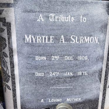 SURMON Myrtle A. 1906-1975